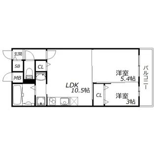 アビタ星が丘【1階】の間取り