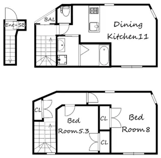ブロンテ大久保駅前III【1階】の間取り