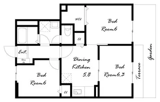 ソレアード【1階】の間取り