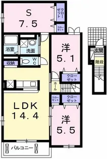 アンサードリームNKT【2階】の間取り