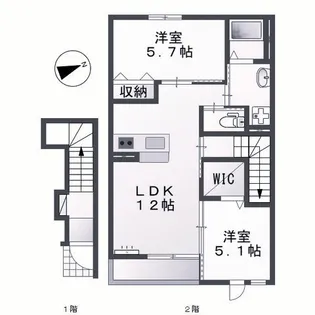 ラ・ルーチェ【2階】の間取り