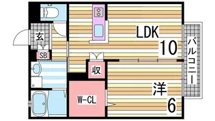 エルメゾン大蔵【1階】の間取り