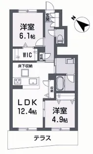 サワーソレアードB【1階】の間取り