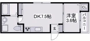 アルクグレイス【1階】の間取り