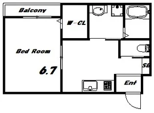 サンウィング妙法寺【1階】の間取り
