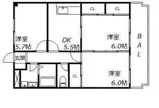 ベイビレッジINOUE【2階】の間取り
