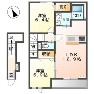 エヌメゾン【2階】の間取り