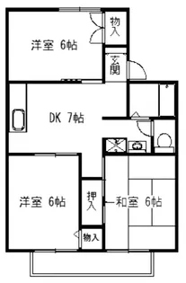 カサデルエスタ【1階】の間取り
