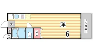 エステートピア板宿【1階】の間取り