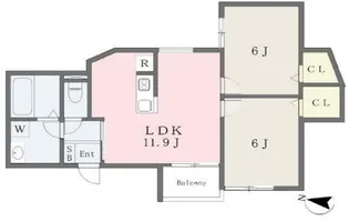 S Apt玉津町【1階】の間取り