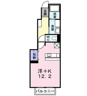 プリムヴェール【1階】の間取り