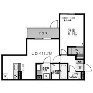 YKメゾン向陽【1階】の間取り