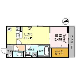 ベルプラージュ魚住【3階】の間取り