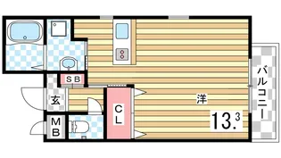 兵庫県神戸市須磨区離宮前町2丁目【アパート】の間取り