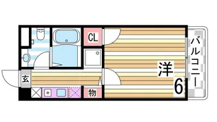 リバーサイド樫の木【3階】の間取り