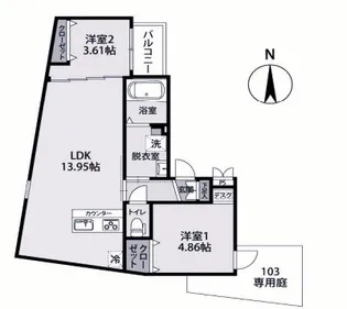 ブロンテ大久保【3階】の間取り