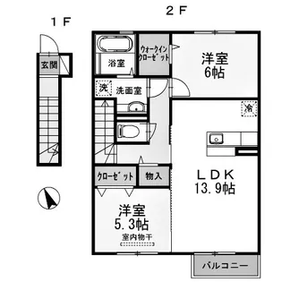 グランツ【2階】の間取り