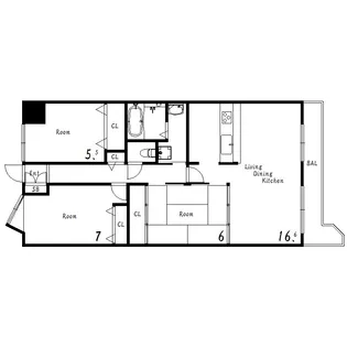 コスモ舞子坂弐番館【3階】の間取り
