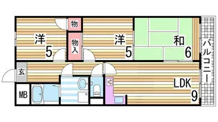 レジデンス清水ヶ丘【5階】の間取り