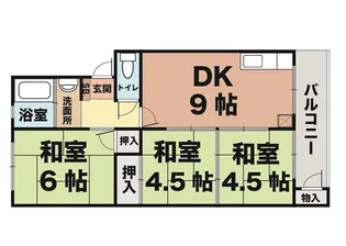 垂水農住7号棟【2階】の間取り