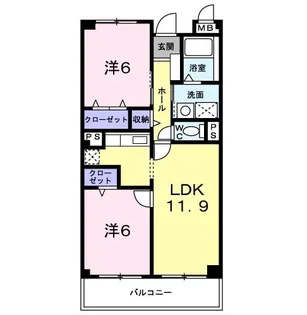 エテルノ・スクウェア【2階】の間取り