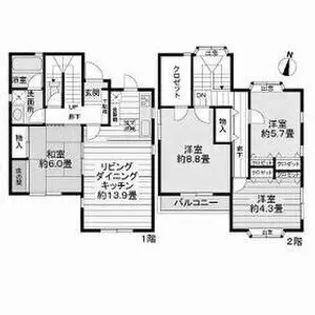 兵庫県神戸市須磨区須磨本町1丁目【一戸建】の間取り