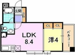 ワコーレヴィータ須磨浦通【2階】の間取り