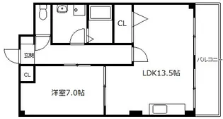パレス大野【2階】の間取り