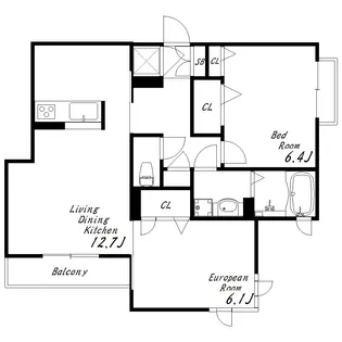 シャーメゾン朝霧Ⅱ【2階】の間取り