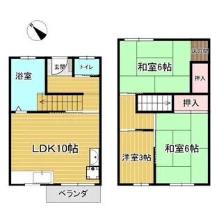 明舞第3団地松が丘住宅11号棟【1階】の間取り