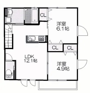 ルリアン和坂【2階】の間取り