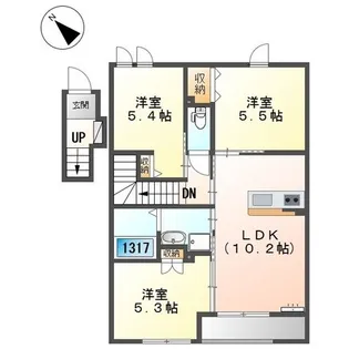 サンモール金ヶ崎【2階】の間取り