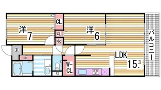 パレス マイセン【5階】の間取り