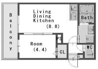 グランユイナス塩屋【3階】の間取り