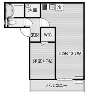 ジーメゾン明石魚住ケルズ【1階】の間取り