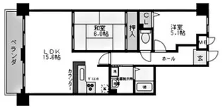 YKハイツ大久保【5階】の間取り