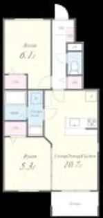 フォンターナ江井島【1階】の間取り