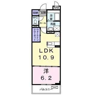 グランド・サン・フローラM【2階】の間取り