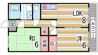 プランドールMITANI A棟【2階】の間取り