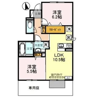 メゾン・マグノリア【1階】の間取り