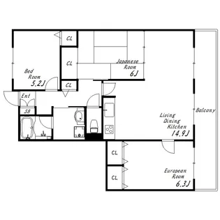 サンタウン明石ウエスト【4階】の間取り