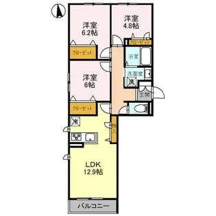 シャーメゾン茜【2階】の間取り