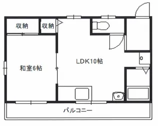 新田マンション【4階】の間取り