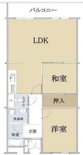 ハイツ東朝霧【3階】の間取り