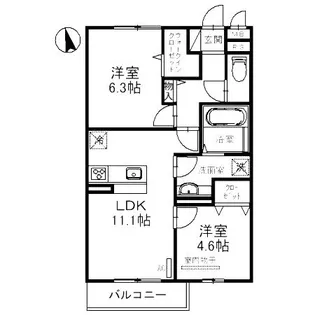 Pearl Annex【3階】の間取り