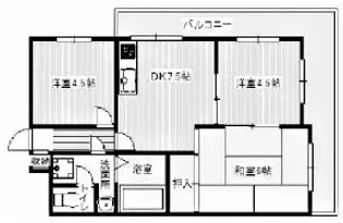ヒルサイドテラス垂水【2階】の間取り