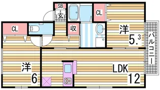 エスペランス・西神戸 A【2階】の間取り