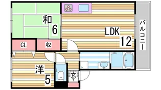 ディアス西舞子【2階】の間取り