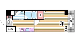 クレアドル須磨III【3階】の間取り