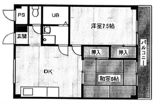 ハニーサイド山手【2階】の間取り